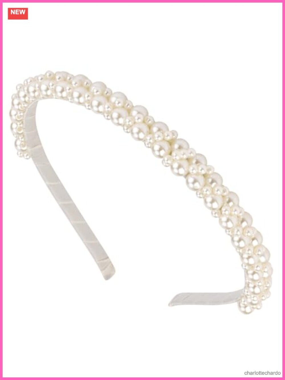 Handmade Faux Pearl Headband Metal Based Hair Accessory for Wedding Party
